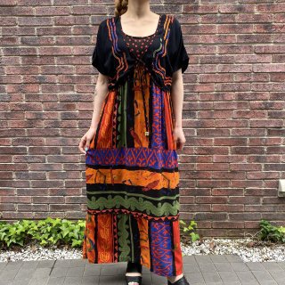 Fake Layered Ethnic Dress