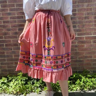 Colorful Embroidery Ethnic Skirt