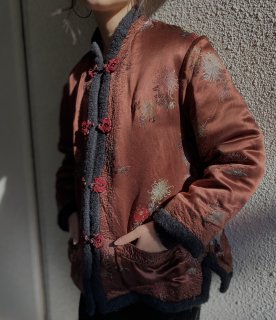 china boa jacket brown
