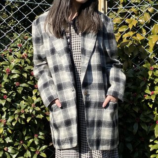 Ombre check tailored jacket