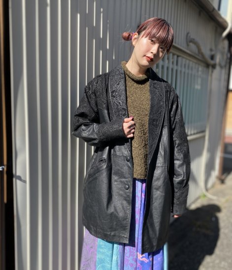 日本最大級 vintage leather 日本製ファースト濃紺◇Levi pants つぎ