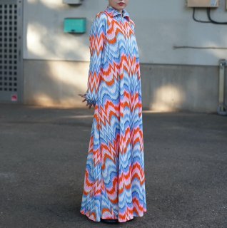 70'S psychedelic maxi dress