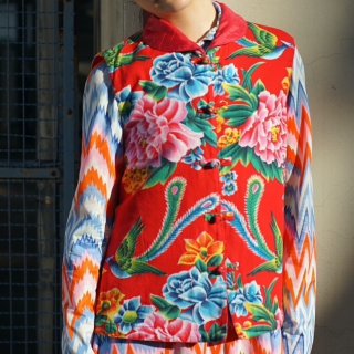 China flower bird vest