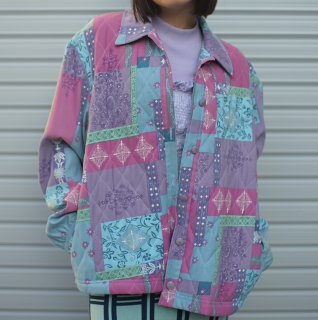 Quilting patchwork style pastel jacket
