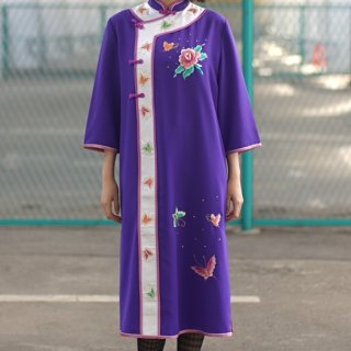 Purple butterfly china dress