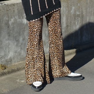 Leopard flare pants