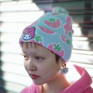 My Melody strawberry knit cap
