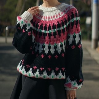 Hand knit Nordic sweater