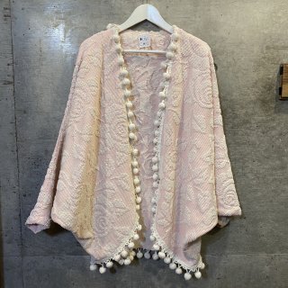 Pon-Pon flower dolman jacket