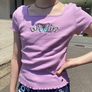 S/S butterfly rib top