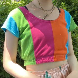 Crazy color cropped top