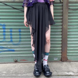 <img class='new_mark_img1' src='https://img.shop-pro.jp/img/new/icons11.gif' style='border:none;display:inline;margin:0px;padding:0px;width:auto;' />see-through asymmetry design skirt
