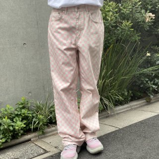 <img class='new_mark_img1' src='https://img.shop-pro.jp/img/new/icons11.gif' style='border:none;display:inline;margin:0px;padding:0px;width:auto;' />Pink checker cotton pants