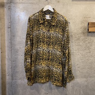 see-through leopard big shirt