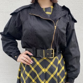 80's cotton short riders jacket