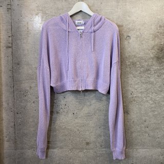 Lavender back cat knit hoodie