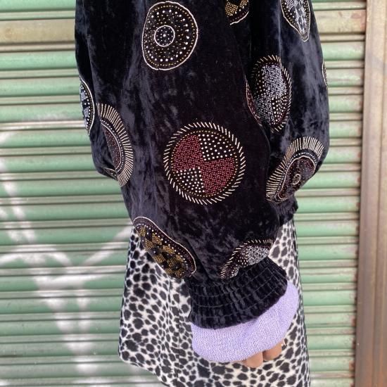 Velour circle zip blouson - PUNK CAKE