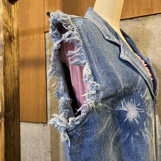 【送料&関税込】Y-3 Long Vest With Fringes Fringe denim long vest - PUNK CAKE