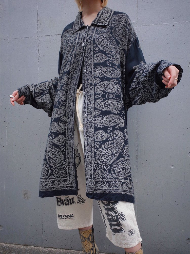 Bandanna Paisley Big Silhouette Rayon Shirt