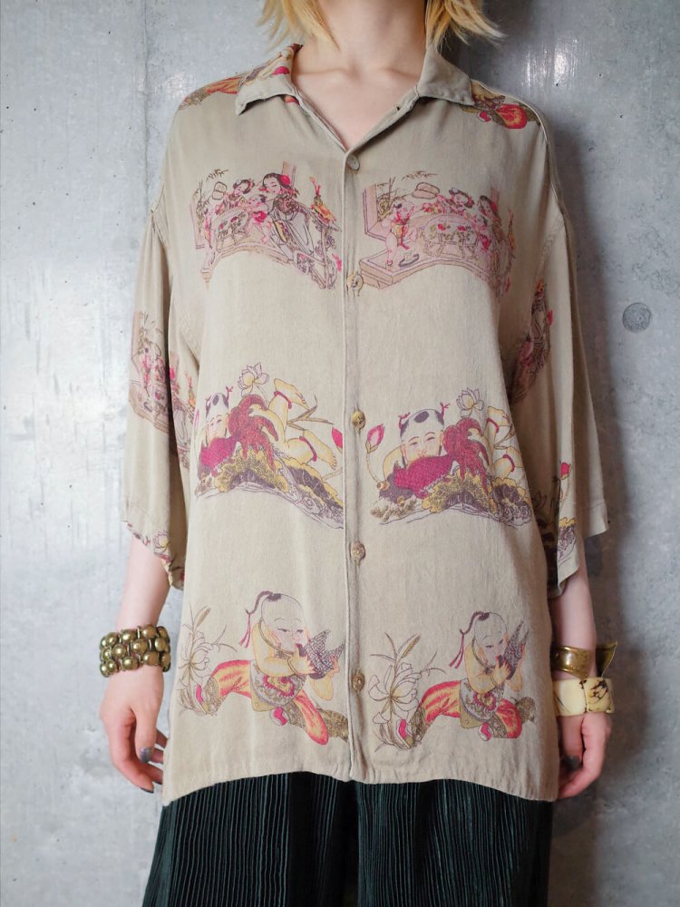 Oriental People Rayon Shirt