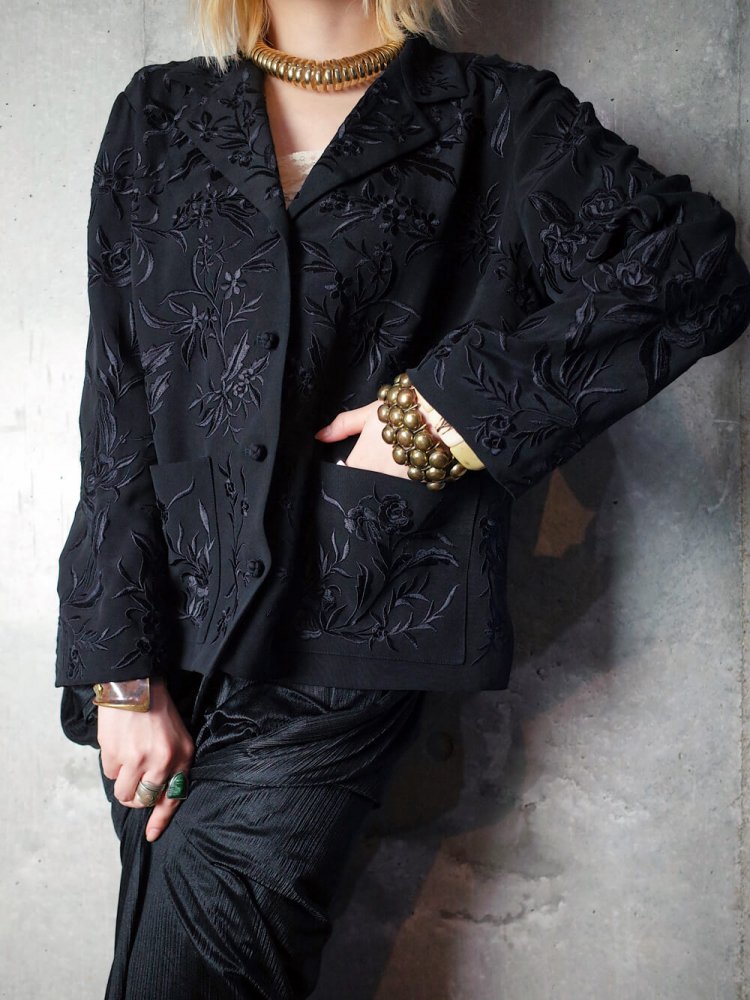 Black Silk Embroidery Jacket