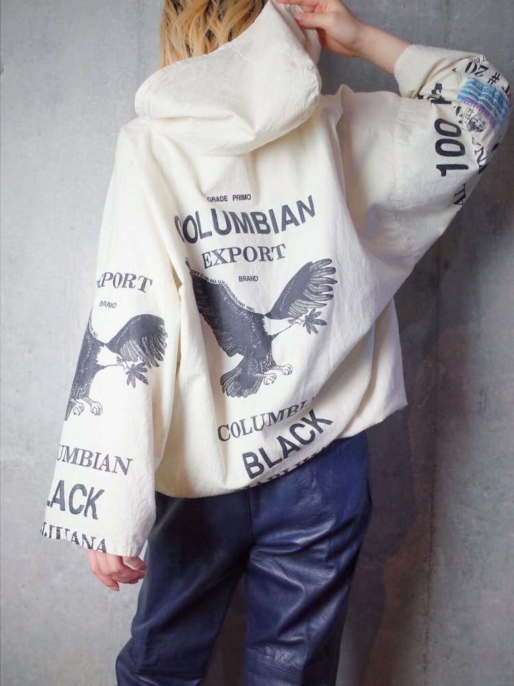 Vintage COLUMBIAN BLACK Eagle Sack Hoodie