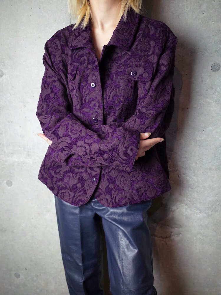 Deep Purple Arabesque Gobelin Jacket