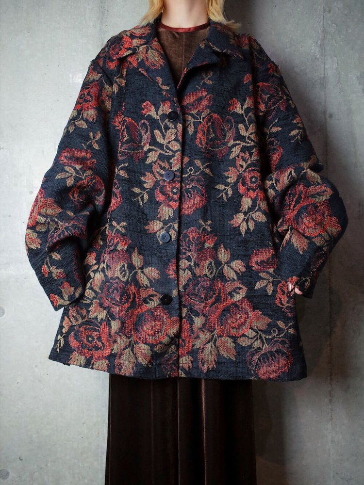 Flower Gobelin Oversize Jacket