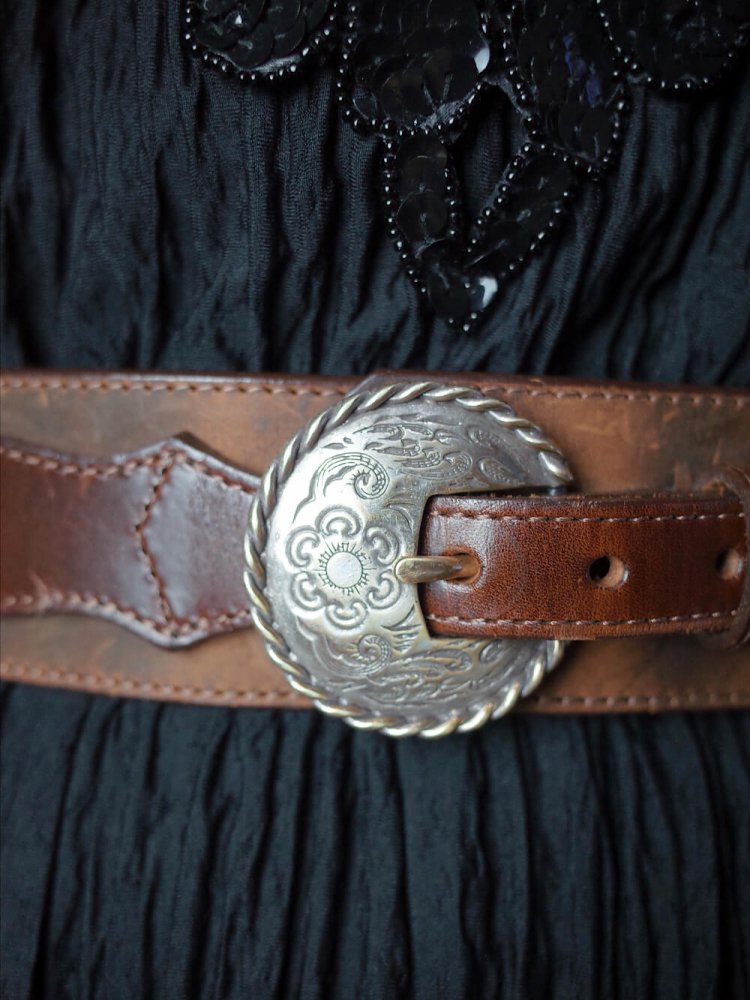 Concho Design Leather Belt c.1993s