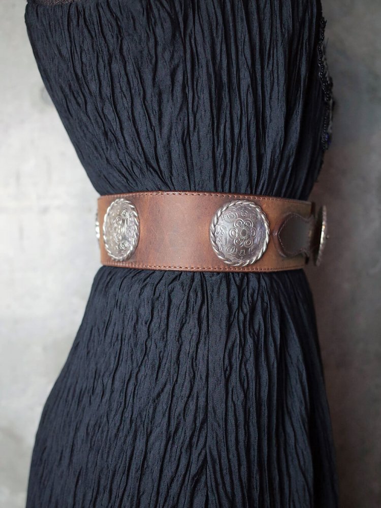 Concho Design Leather Belt c.1993s