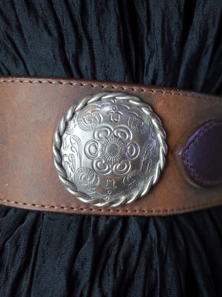 Concho Design Leather Belt c.1993s