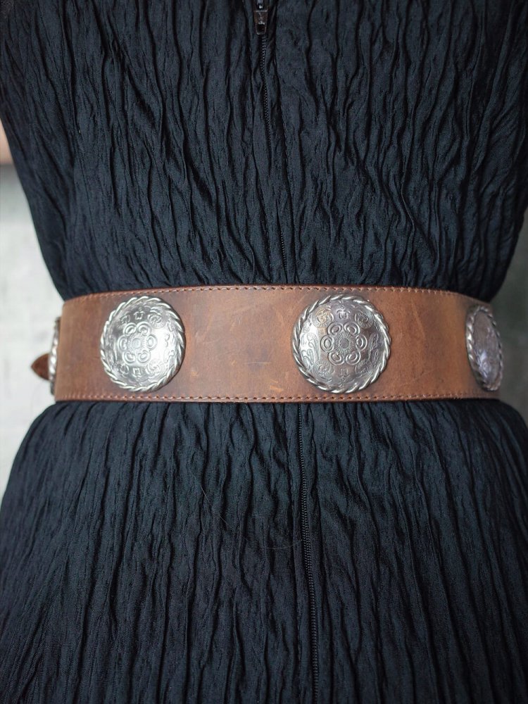 Concho Design Leather Belt c.1993s