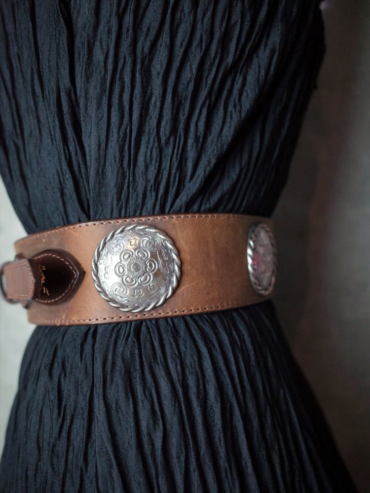 Concho Design Leather Belt c.1993s