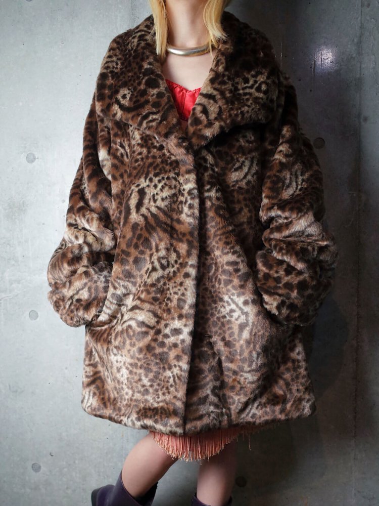 Leopard Faux Fur Coat