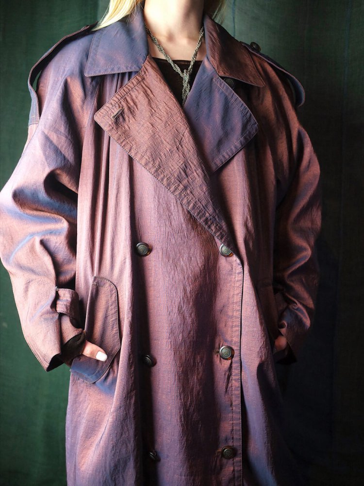 LONDON FOG Iridescent Trench Coat