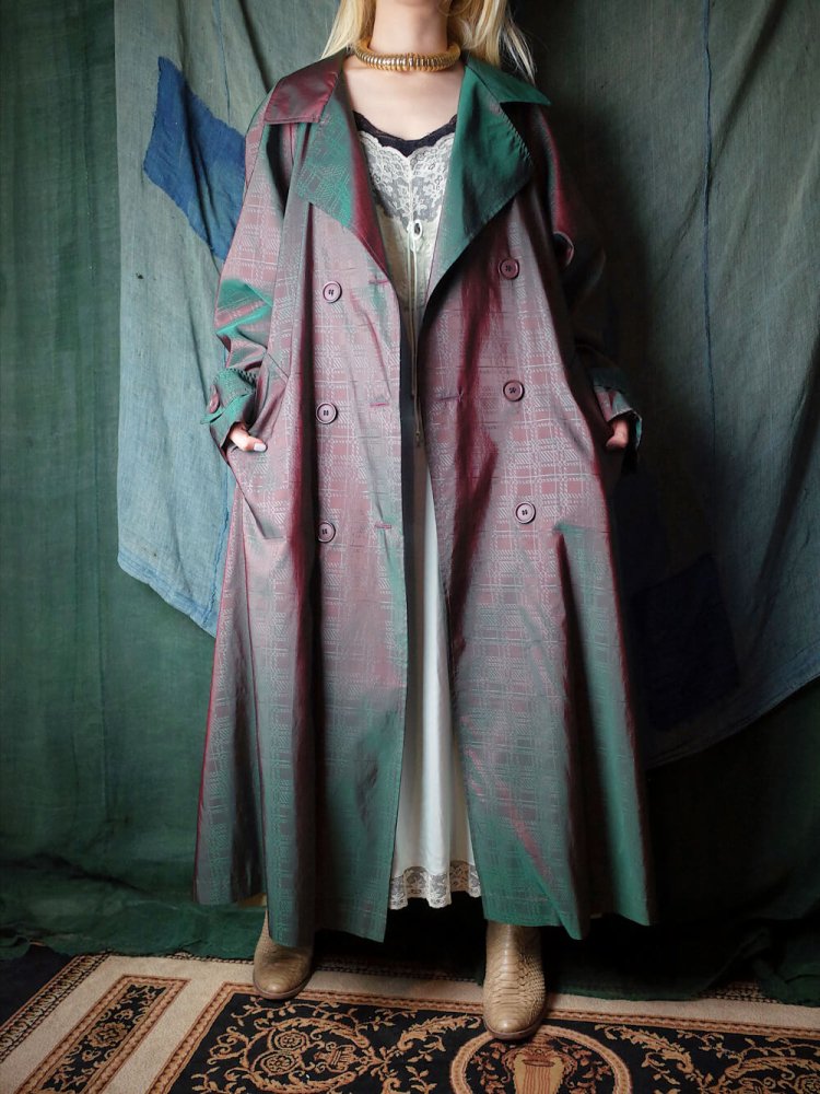 Iridescent Nylon Trench Coat