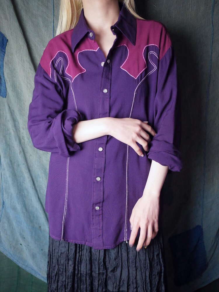 c.1960s 2tone Western Rayon Shirt