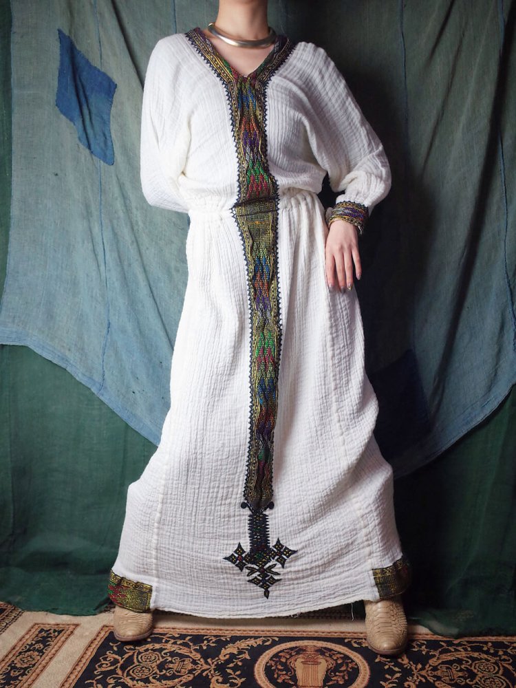 Ethiopian Embroidery Gaze Dress