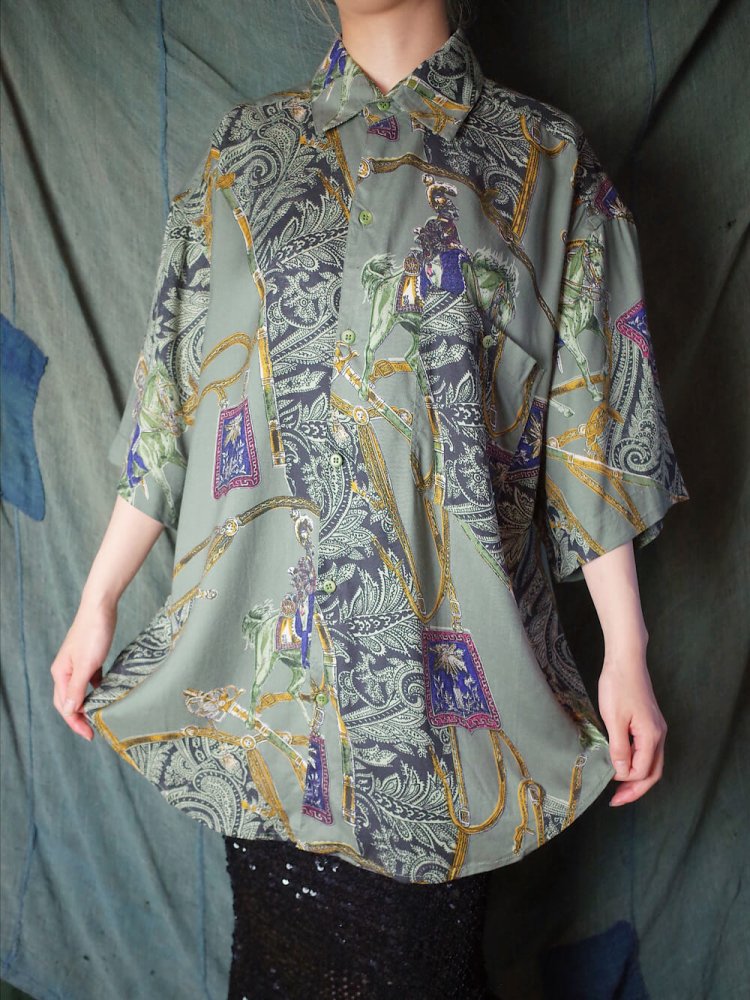 GOOUCH   Arabesque Rayon Shirt DEAD STOCK