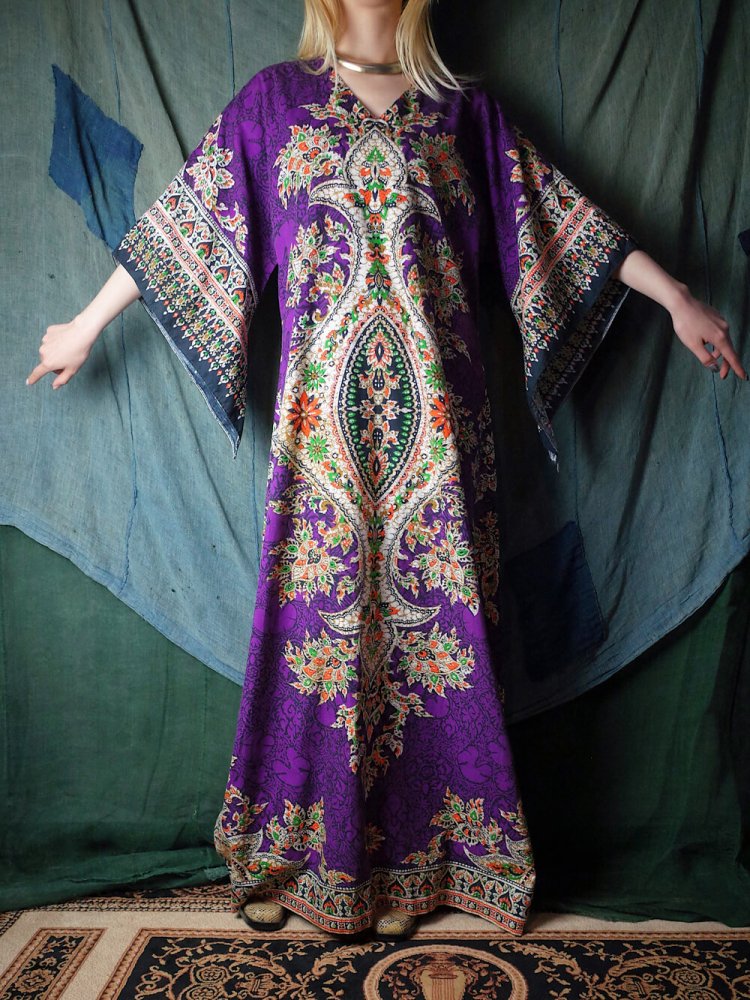 c.1970s Thailand Batik Dress