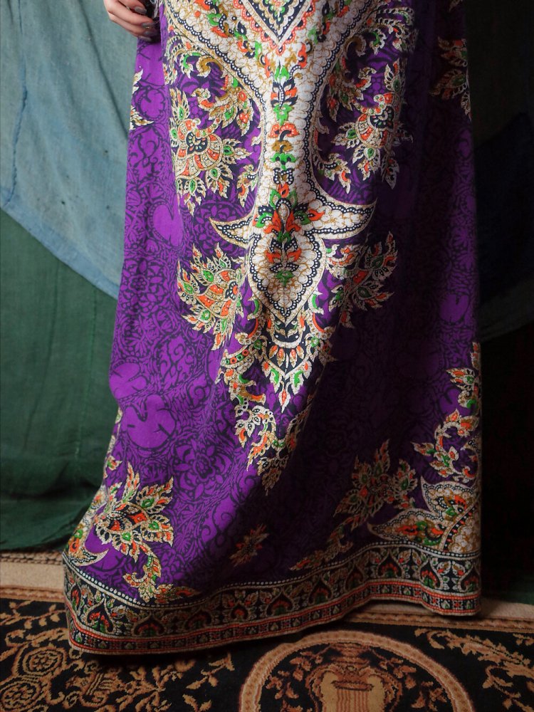 c.1970s Thailand Batik Dress