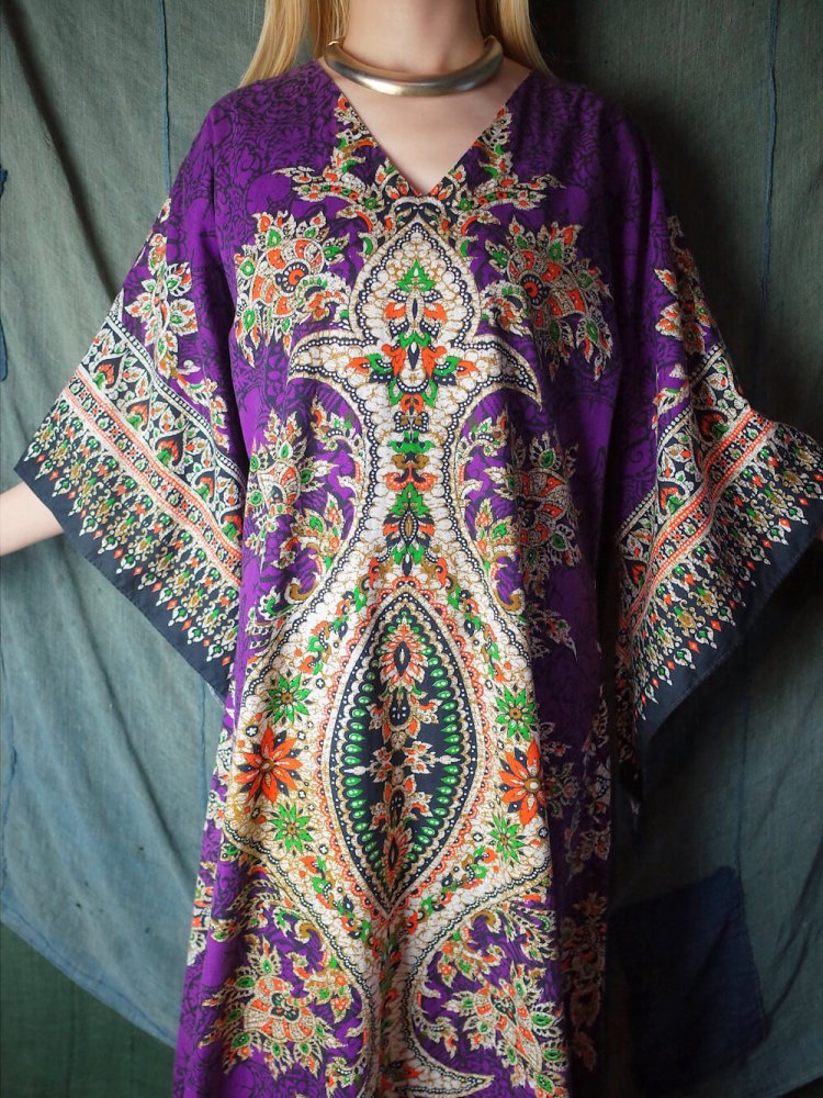 c.1970s Thailand Batik Dress