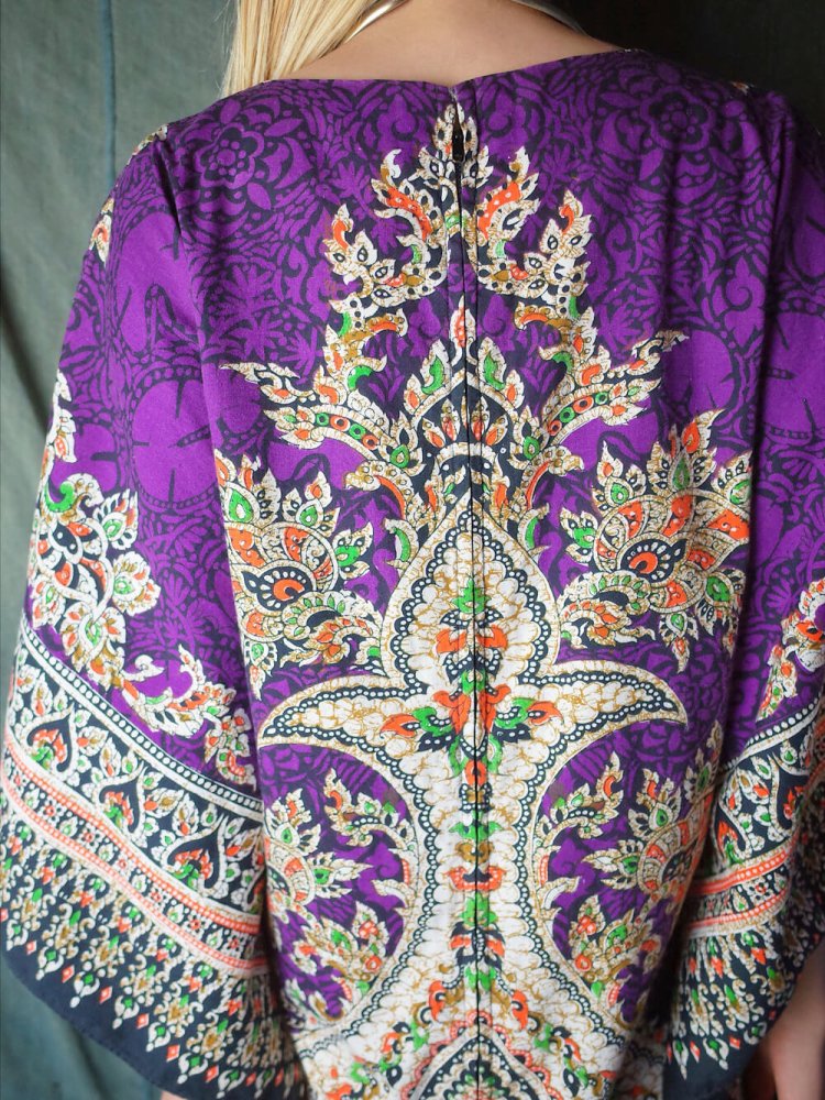 c.1970s Thailand Batik Dress