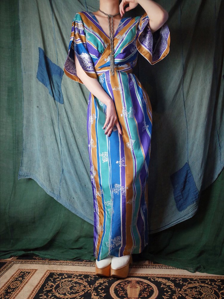 c.1950s ALFRED SHAHEEN Silk Dress