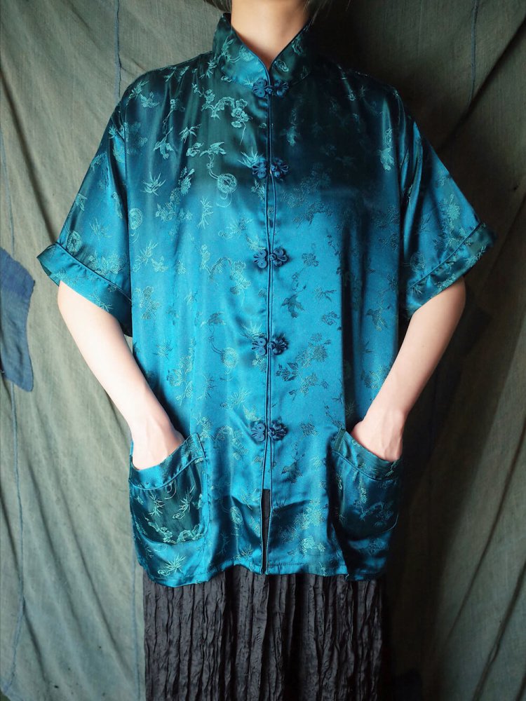 Emerald Green China Shirt