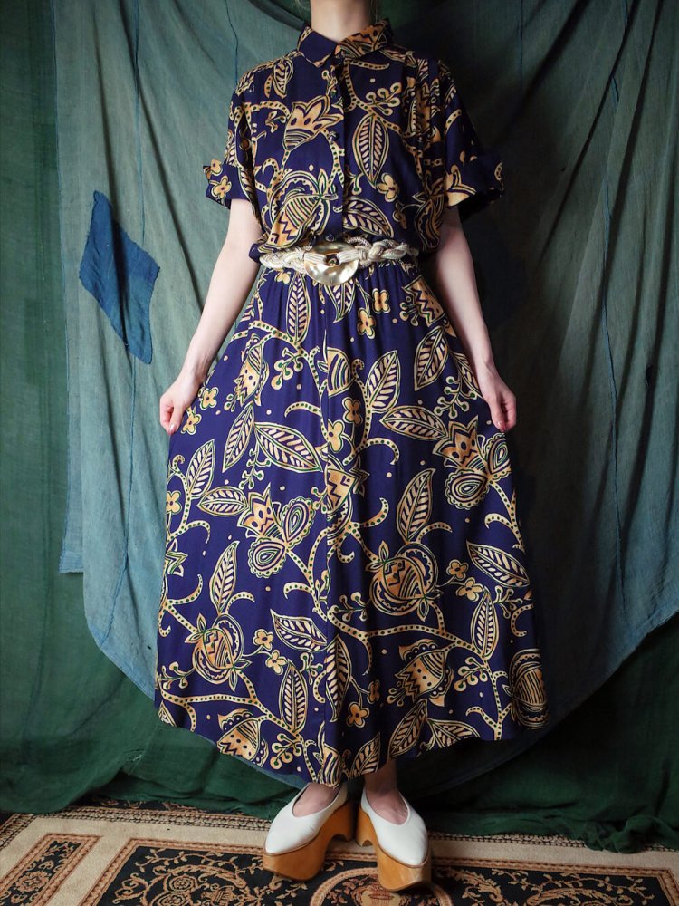 Navy Primitive Rayon Dress