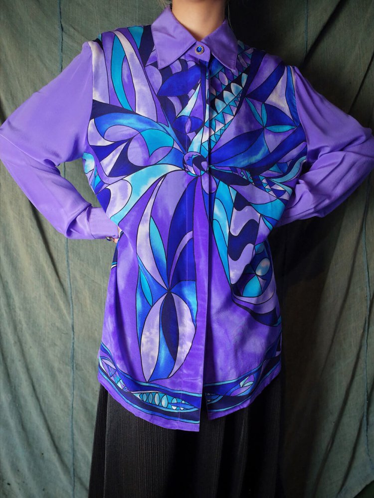 Psychedelic Art Silk Shirt