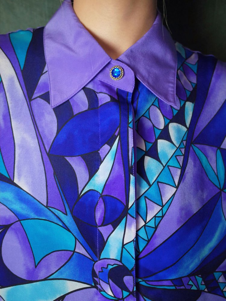 Psychedelic Art Silk Shirt