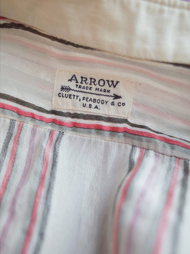 c.1940s Arrow Stripe Silk Shirt