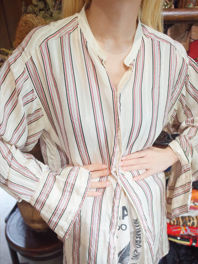 c.1940s Arrow Stripe Silk Shirt